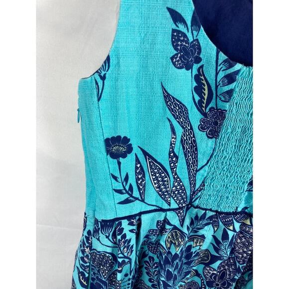 Lands end Floral Sleeveless Dress Size 10 - Picture 4 of 5